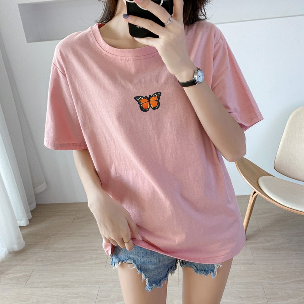 BUTTERFLY MOON/KUPU KUPU BULAN TERMURAH BAJU KAOS KATUN WANITA LENGAN PENDEK / TUMBLR TEE