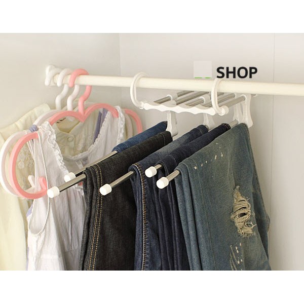 Serbagrosirmurah gantungan celana magic trousers rack rak hanger celana panjang jilbab