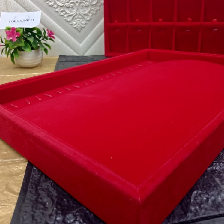 Tempat Kalung Display Toko Emas/Tempat Kalung Warna Merah