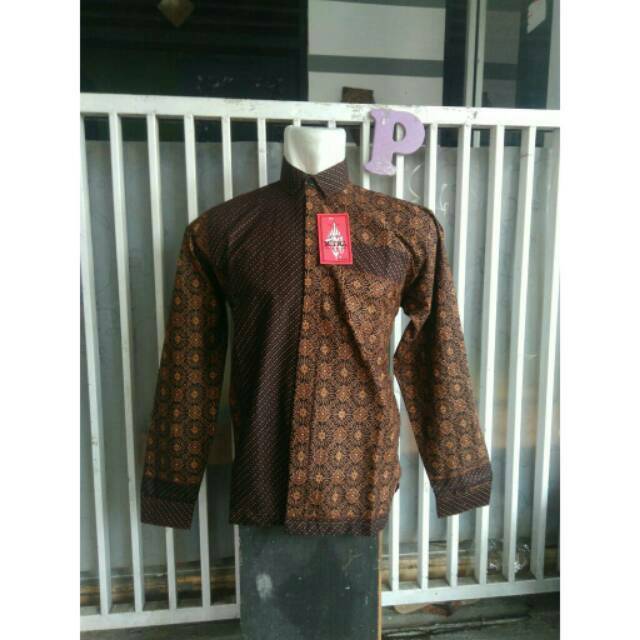 Kemeja batik pria warna coklat