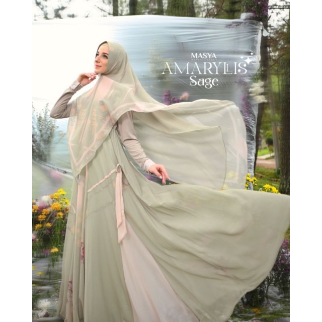 [MADENIA_SYAR'I MASYA] GAMIS SET SYARI TERBARU/ DRESS ONLY  PRINTING DAN NON PRINTING DAILY " AMARYL