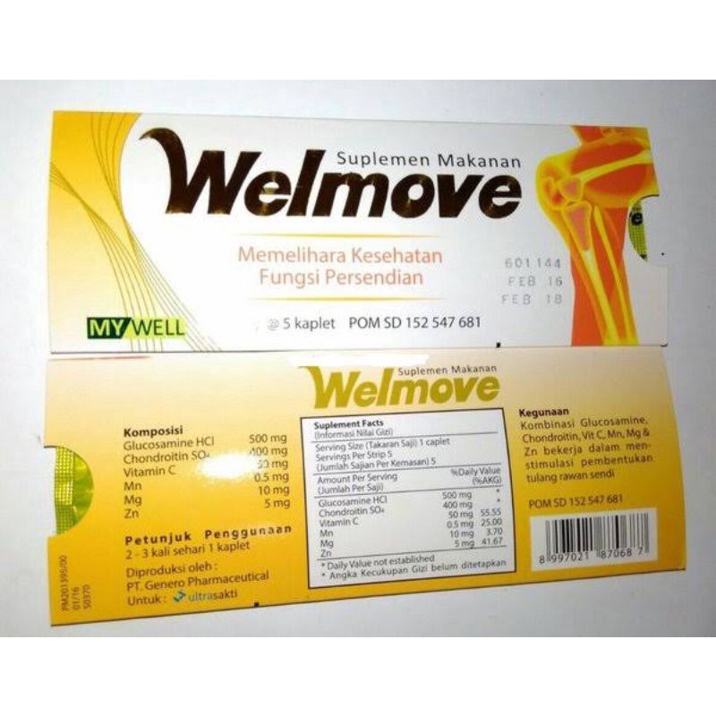 WELMOVE OBAT SENDI TULANG ISI 5 TABLET