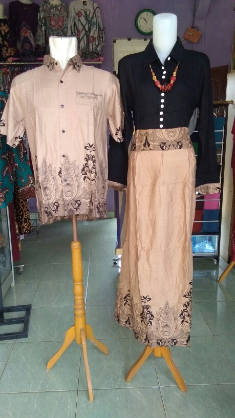 Batik Couple Keluarga Sania Ruffle Ori Ndoro Jowi Dnt Motif Pagar Ayu Ungu Terong