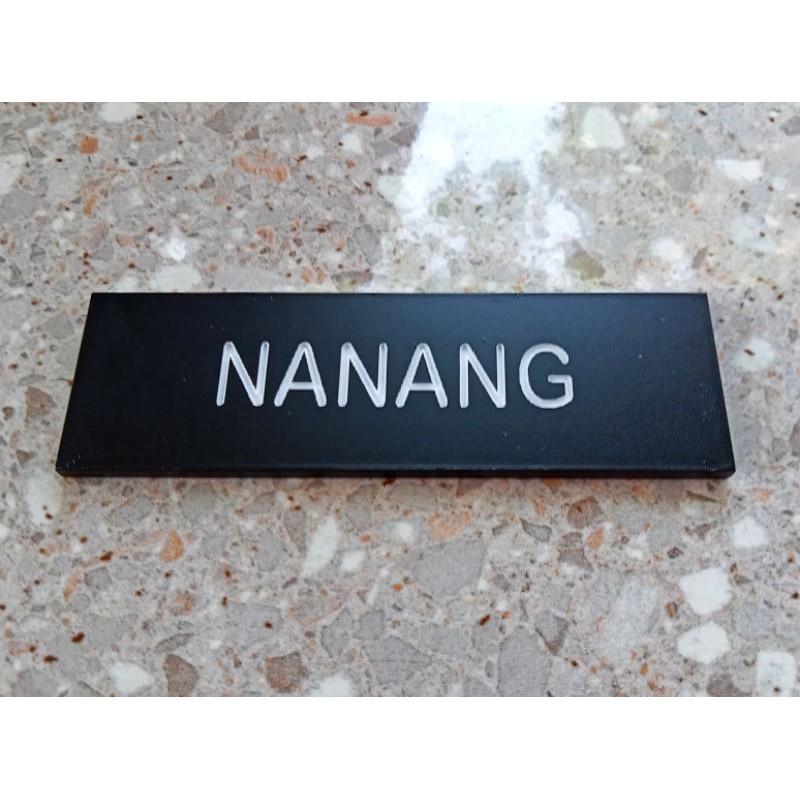 Name Tag Hitam Doff Besar #Name Tag Indonesia Berkualitas # Papan Nama Dada Indonesia