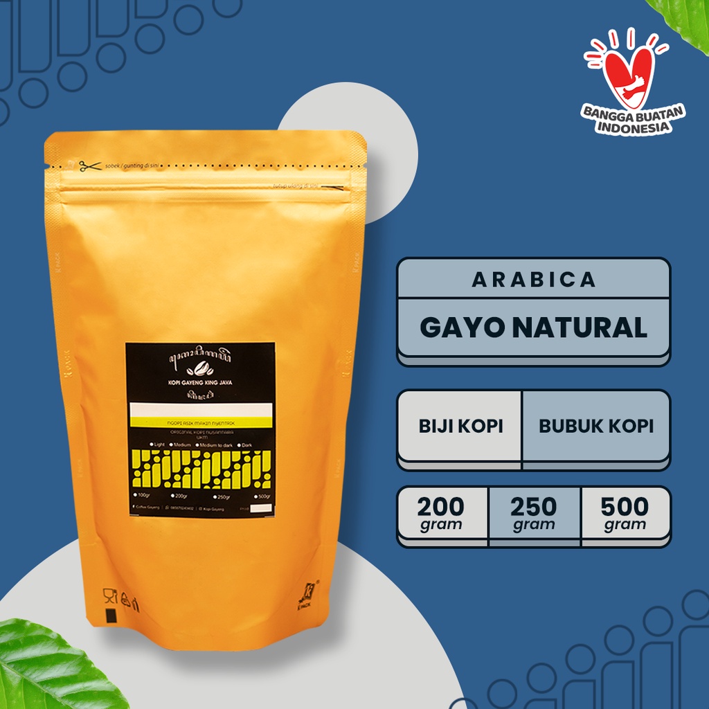 

Kopi Arabika Gayo Takengon Natural 200gr