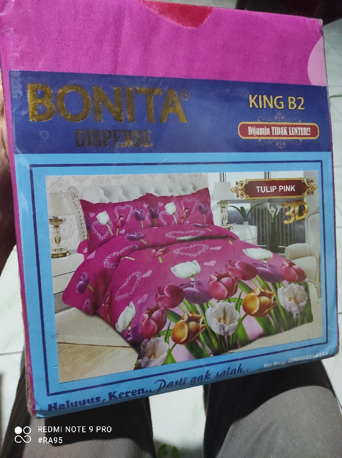 Sprei Bonita Tulip Pink/ New Merak / Batik Persia 180 B2