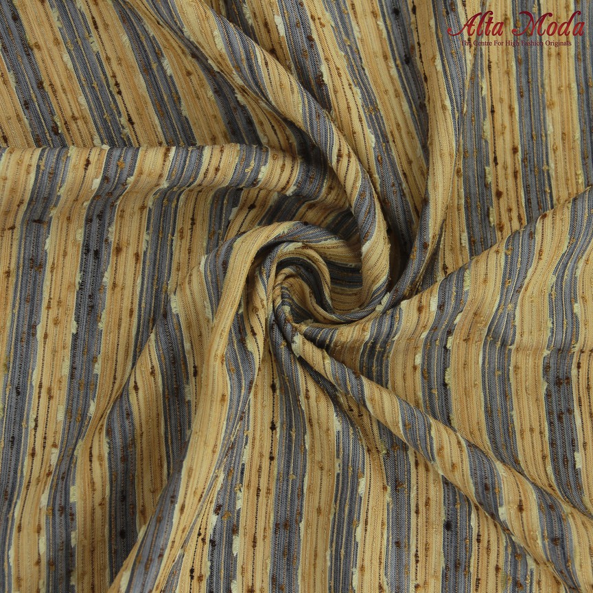 

Alta Moda Kaftan Jacquard Gradasi Kuning Denim Bergaris (1M)