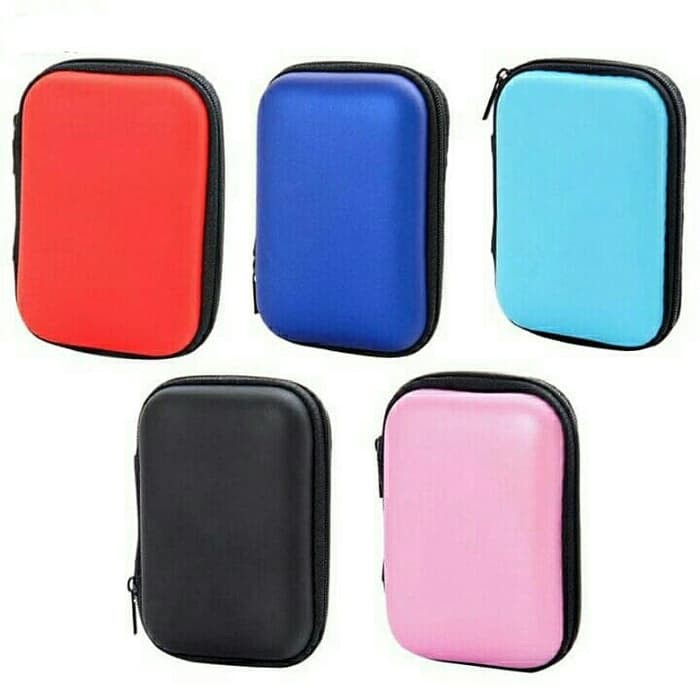 Tempat Earphone Headset Lucu Organizer Dompet Koin Charger Case Box Kotak Dan Bulat Mudah Dibawa