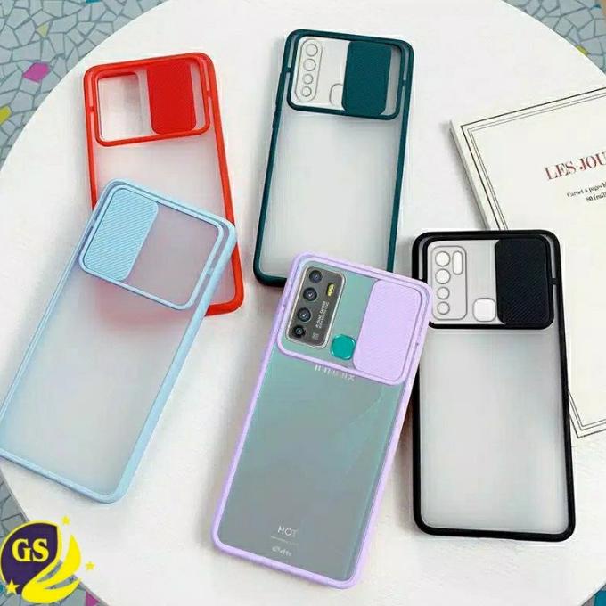 INFINIX SMART 4 2020 SLIDE CASE PROTECTION CAMERA MATTE CANDY - HIJAU