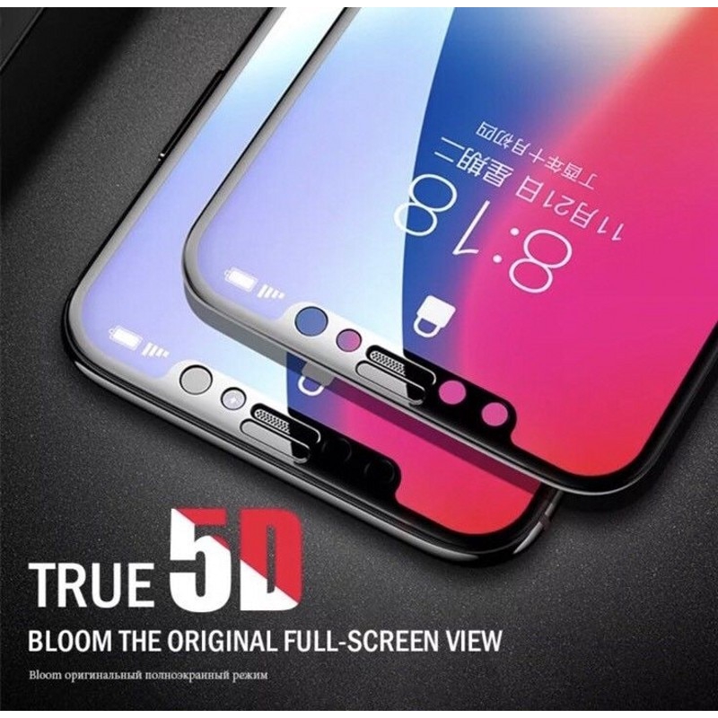 5D 9H Full Curved Edge Tempered Glass Screen Protector For iPhone 6 6s 7 7 Plus 8 8 Plus X XR Xs max