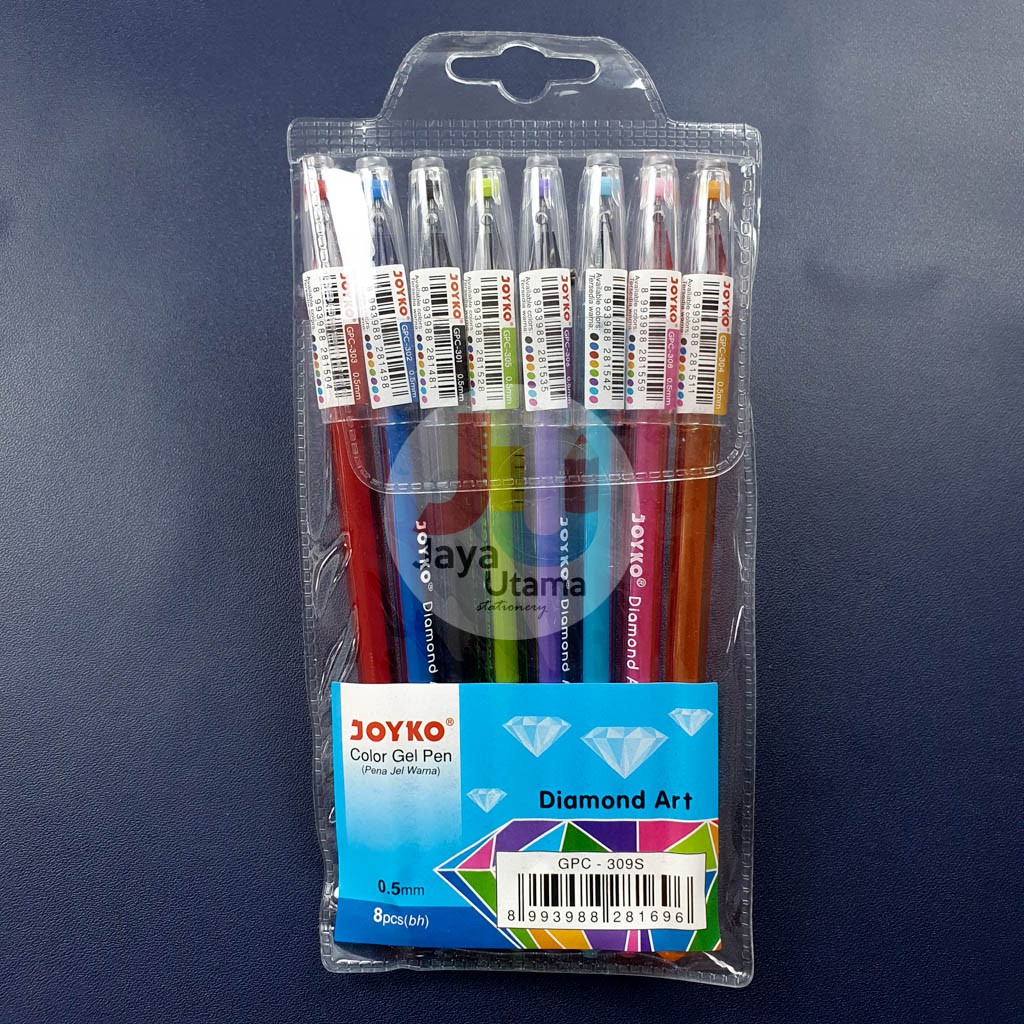 

(1 Set) Pulpen Gel 8 Colors Joyko GPC-309S