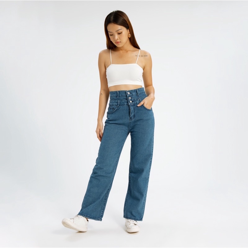 VIERLIN - Jeans 2605 - HIGH WAIST BAGGY JEANS LOOSE