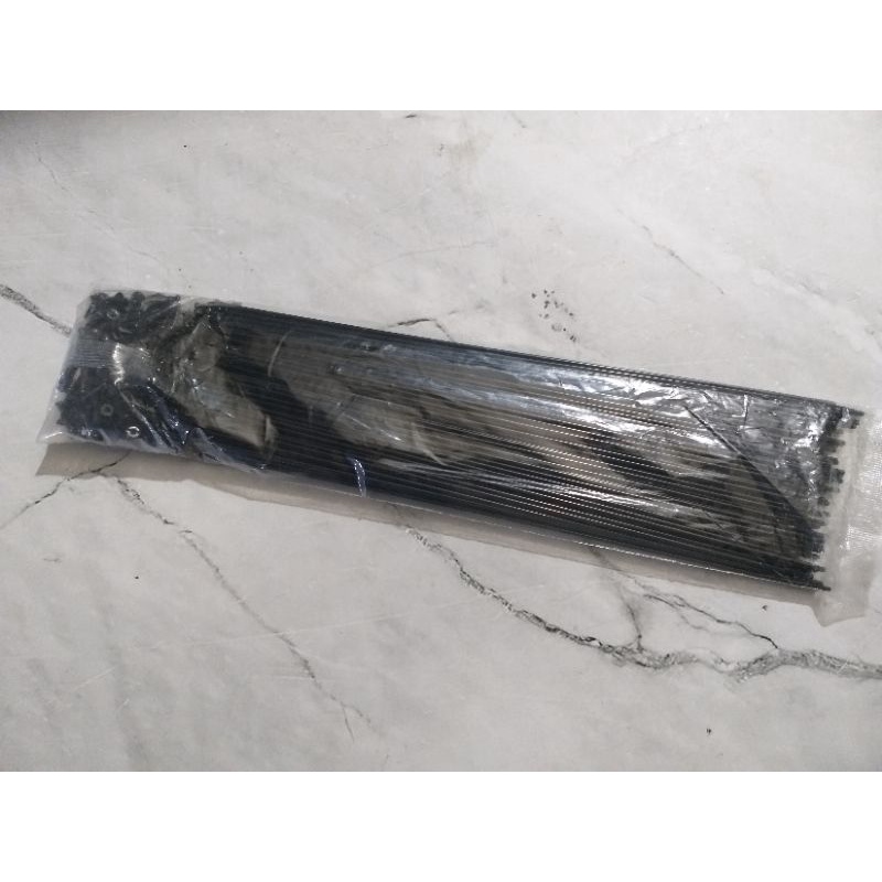 Ruji stainless warna hitam 27.5 inchi spoke/jari²