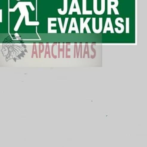 ☟ Sticker fosfor glow in the dark + acrylic JALUR EVAKUASI ☞