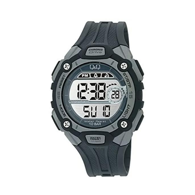 Jam Tangan Pria Q&Q Qq Digital Strap Karet Hitam M083J002Y Original Akalipa