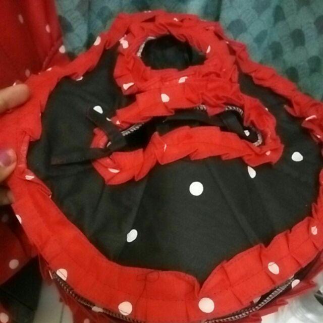 [murah] Homeset / Taplak Meja - Dottie Onyx Mix Fusia