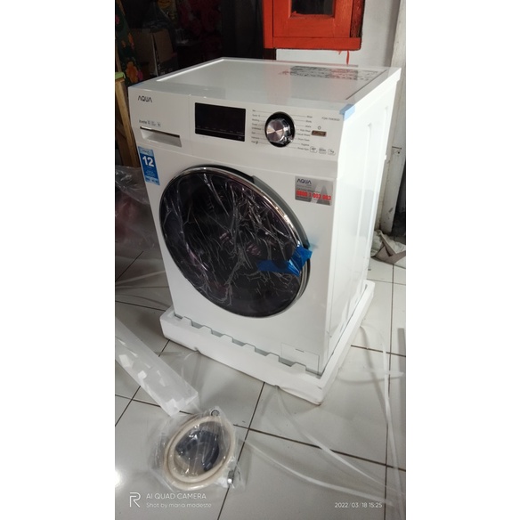 Mesin Cuci Front Loading AQUA FQW 105829QD Wave Drum 10.5 KG Garansi 10 Tahun Hijab Series INVERTER
