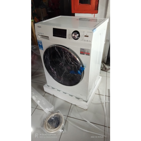 Mesin Cuci Front Loading AQUA FQW 105829QD Wave Drum 10.5 KG Garansi 10 Tahun Hijab Series INVERTER