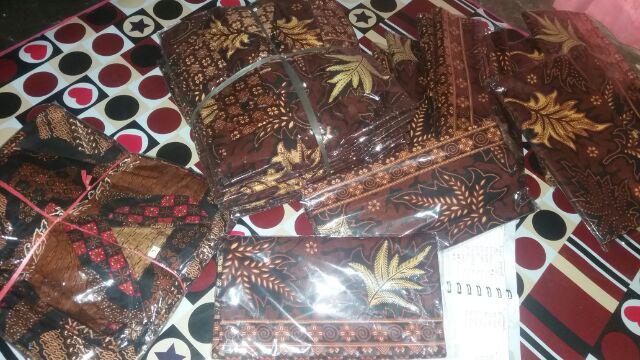 Distro Batik Hrb026 Kenongo Kemeja Tosca Pende Pekalongan Padi M L Xl Sogan Tulis Halus Kemeja Batik