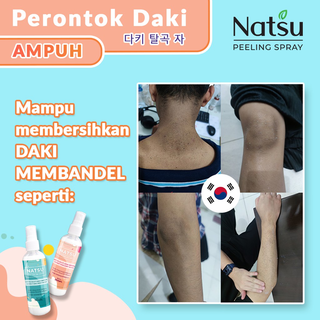 Penghilang Daki Natsu Peeling Memutihkan Kulit Melembutkan Badan Mengangkat Sel Kulit Mati Di Badan