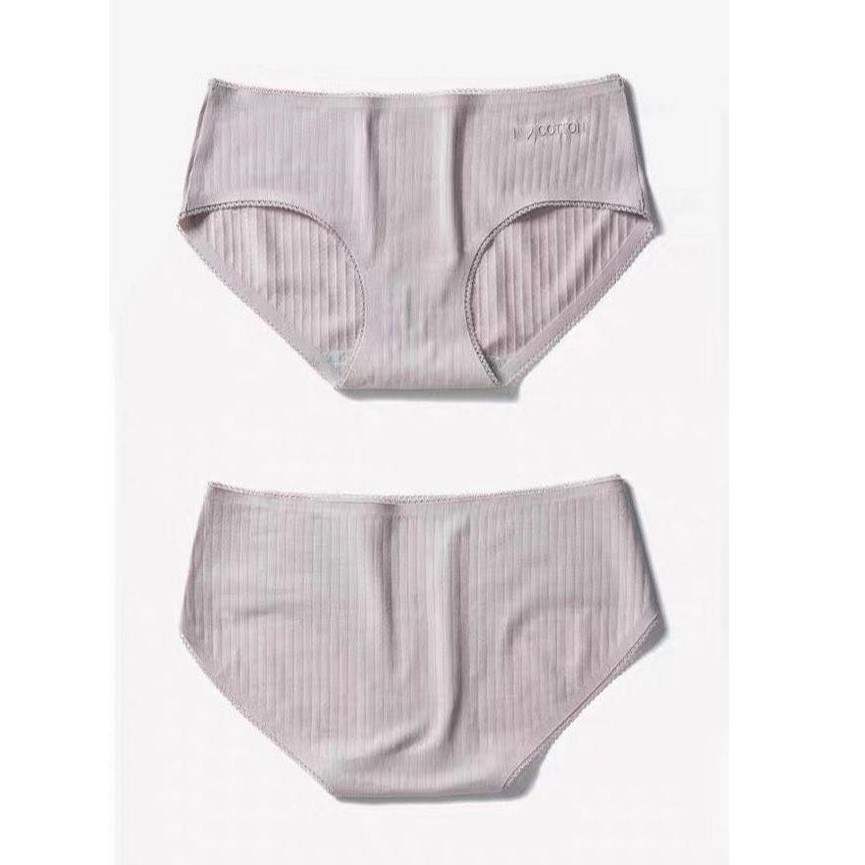 Celana Dalam Brief Seamless Bahan Katun Nyaman Untuk Wanita / Underwear Katun Untuk Wanita-M-31 grey