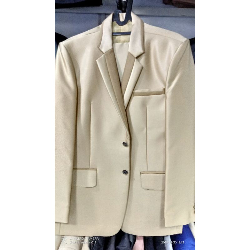 JAS STELAN PRIA JAS BLAZER JAS WOOL GLOSY GOLD DAN SILVER FASHION PRIA