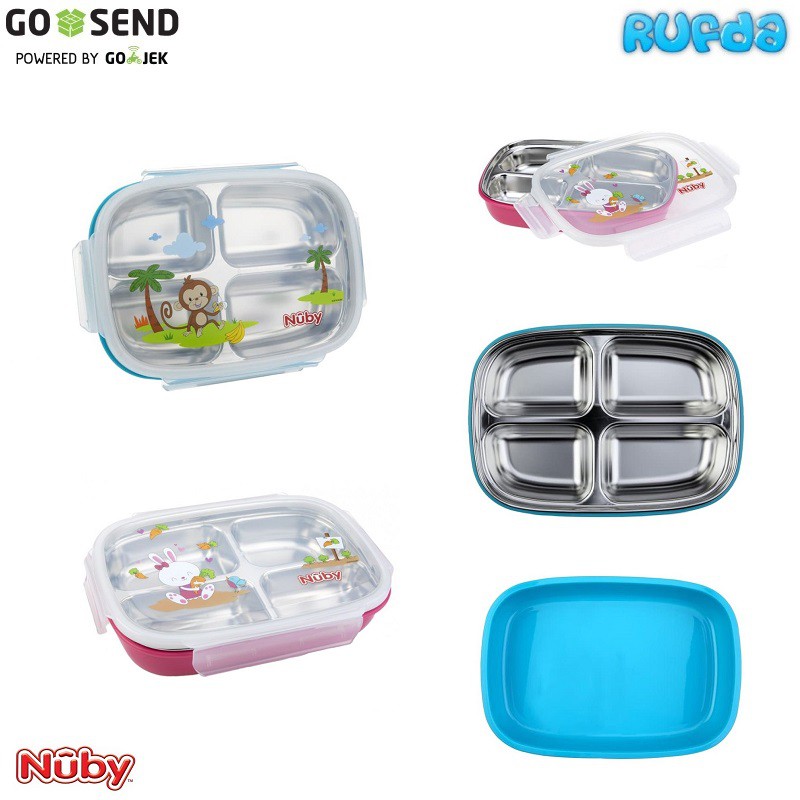 Nuby Insulated Stainless Steel Lunchbox Tahan Panas dan Dingin