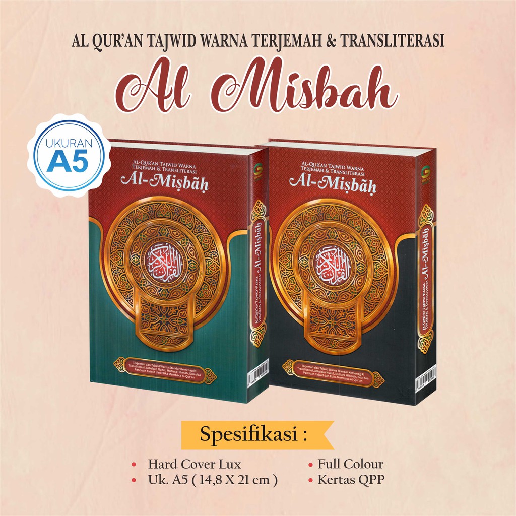 Alquran Kecil Al Quran terjemah tajwid Al Misbah Alquran  mushaf Warna quran Terjemahan & Transliter
