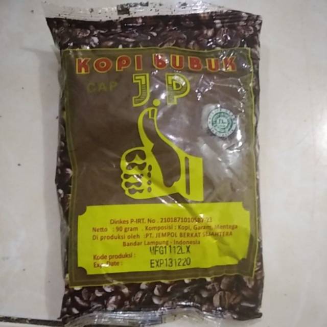 

Kopi lampung cap JP 90 gram (kemasan baru)