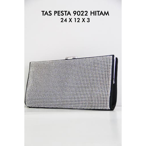 CLUCTH PESTA CEWEK IMPORT 9022 HITAM (TAS PESTA WANITA)
