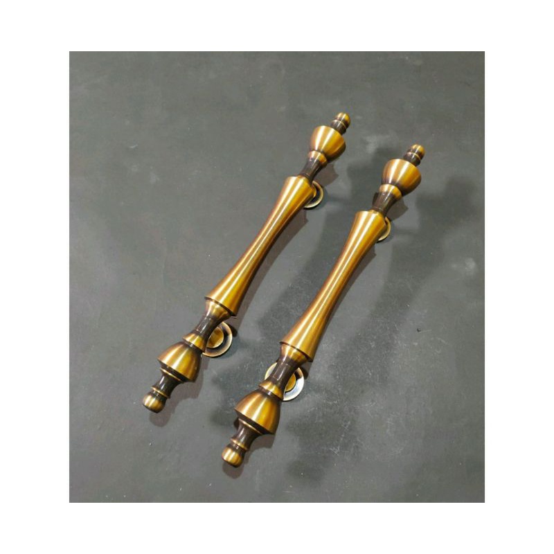 HANDLE PINTU TARIKAN PINTU GAGANG PINTU KUNINGAN MOTIF DAHLIA PJ 35CM PERLENGKAPAN RENOVASI RUMAH