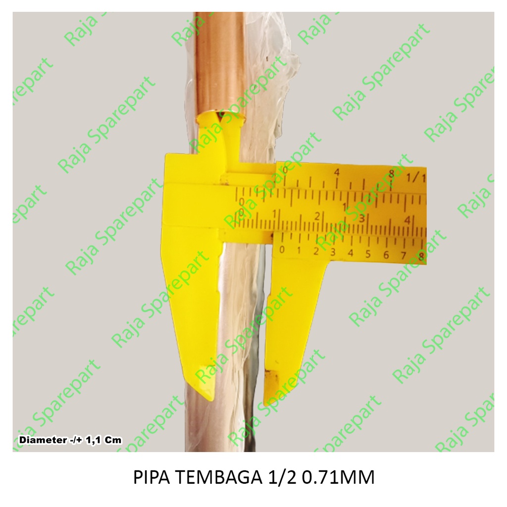 Pipa Tembaga Ukuran 1/2 0.71MM (Harga Eceran per 1 meter)