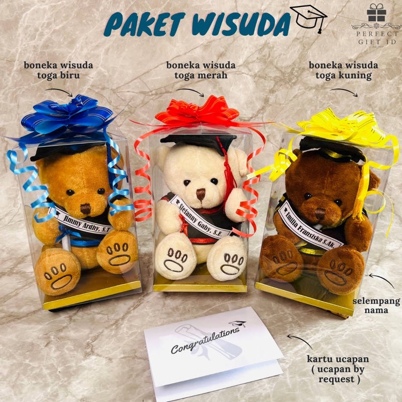 TERLARIS Boneka Wisuda / Boneka Wisuda Beruang / Hadiah Wisuda / Hadiah Graduation