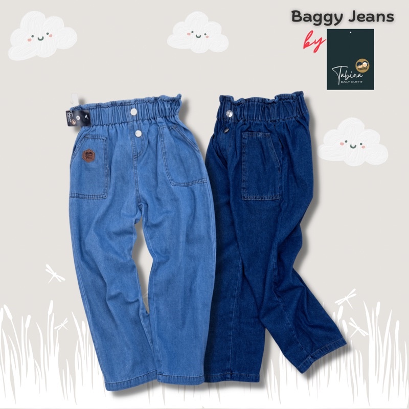 Celana Jeans Panjang Anak Perempuan Tabina Model Baggy Beggie usia Anak hingga Remaja