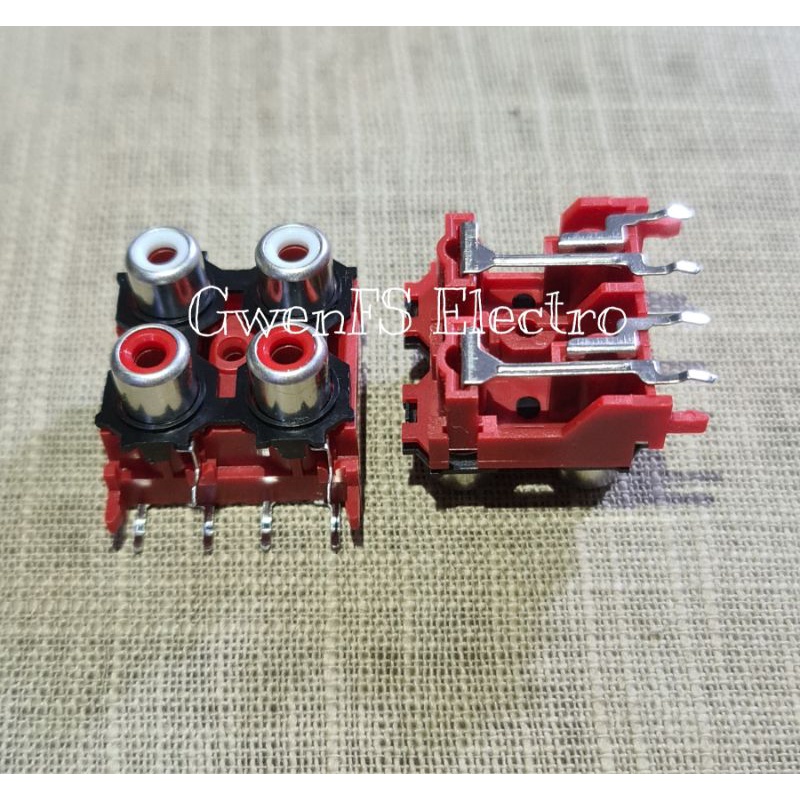 Socket RCA 4Pin Bell Red 4P 4 Pin Soket RCA 4 Pin