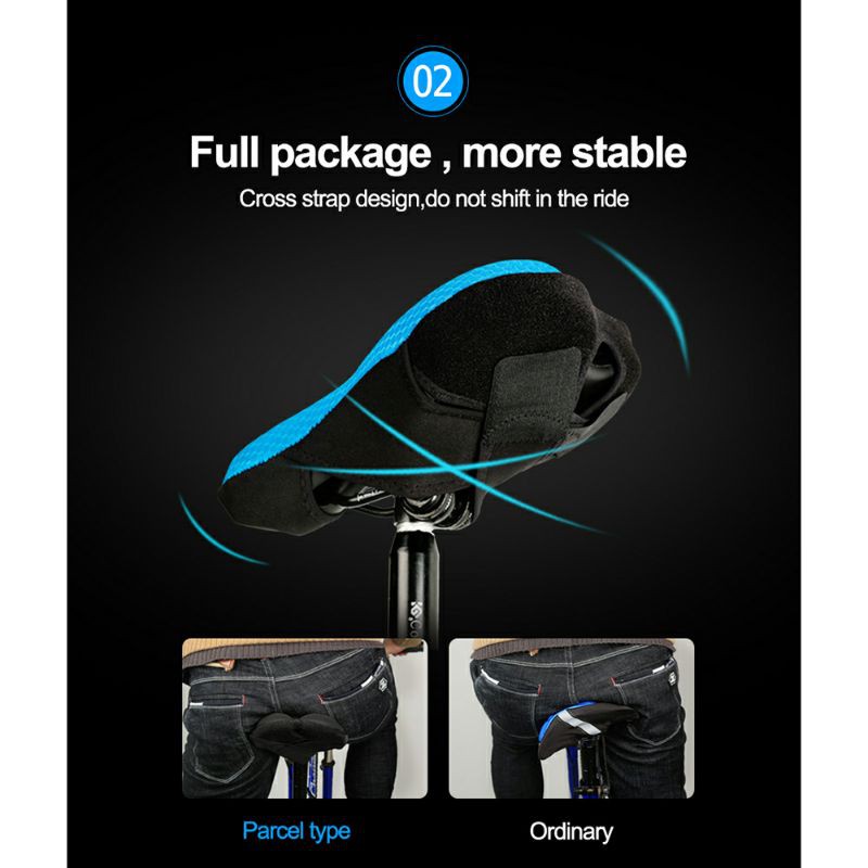 SADEL CoolChange Cover Jok Sepeda Sponge Criss Cross Fasten - 10022 - Black