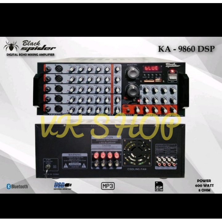 POWER AMPLIFIER BLACK SPIDER KA 9860 DSP AMPLI BLACKSPIDER 9860DSP ORI