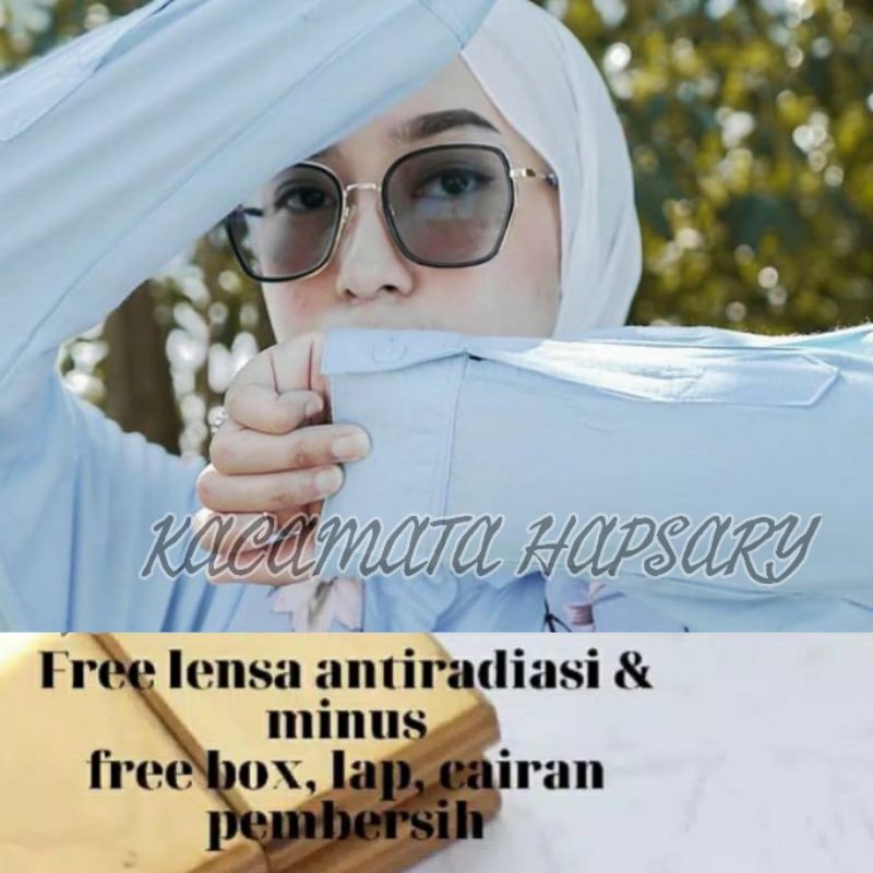 FRAME KACAMATA MINUS | KACA MATA WANITA | KACAMATA ANTI RADIASI / BLUERAY | PHOTOCROMIC &amp; ANTI UV 0345