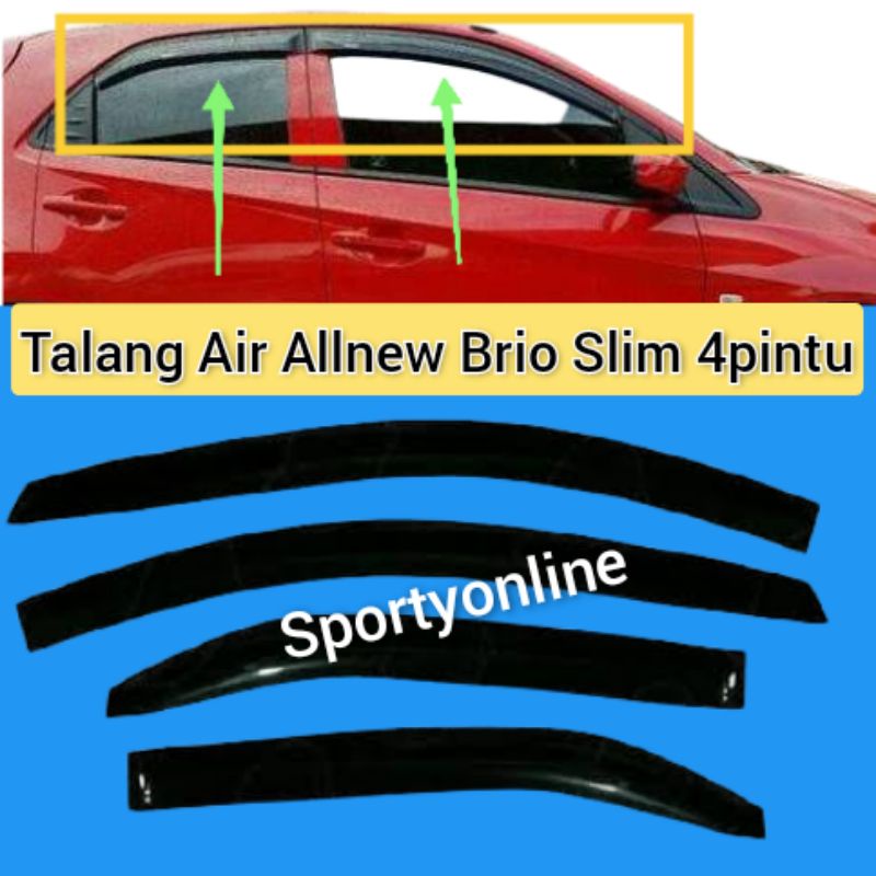 Talang air allnew brio 2019-2021 slim 4pintu