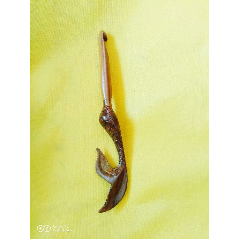 jarum rajut hakpen kayu wooden crochet hook