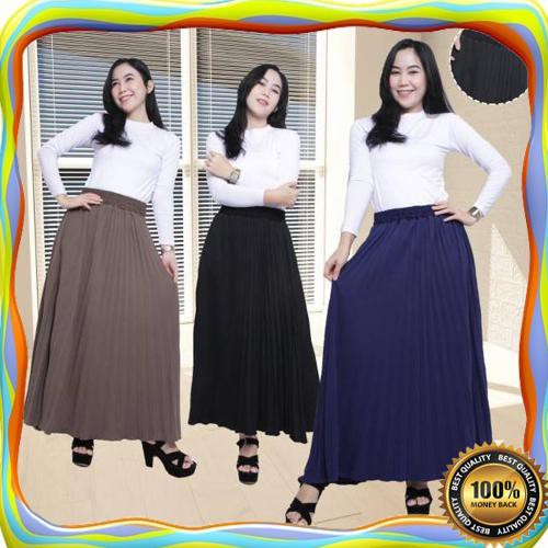 Flare Skirt Bisa Rok Plisket Jumbo