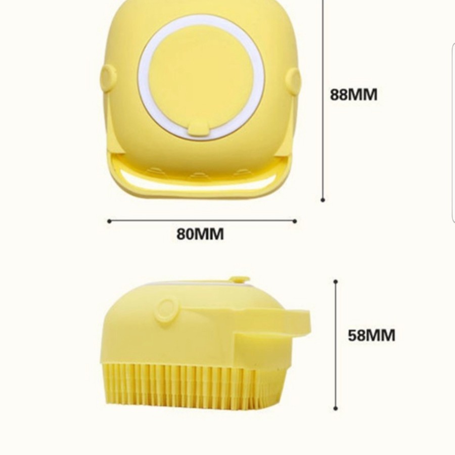 sikat mandi silikon dispenser brush