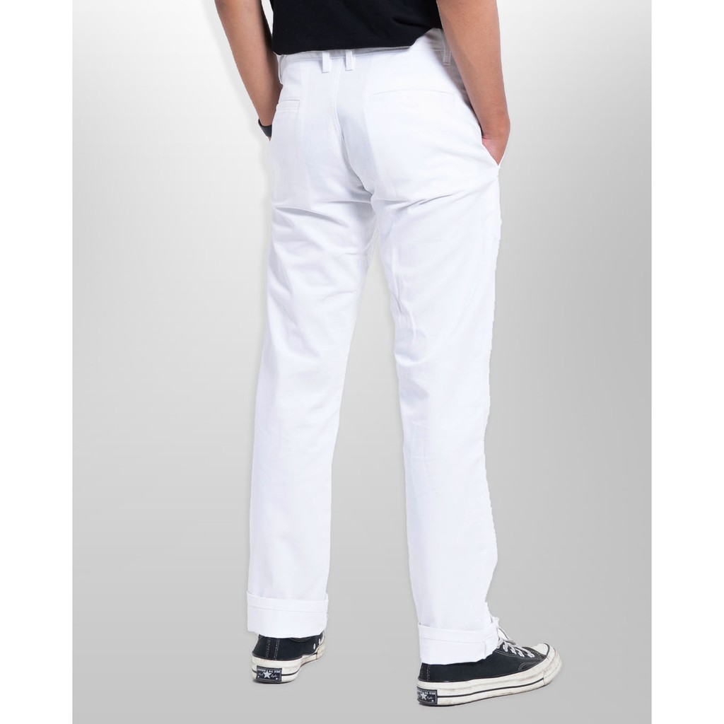 Morgen Slim Straight Chino Pants - White