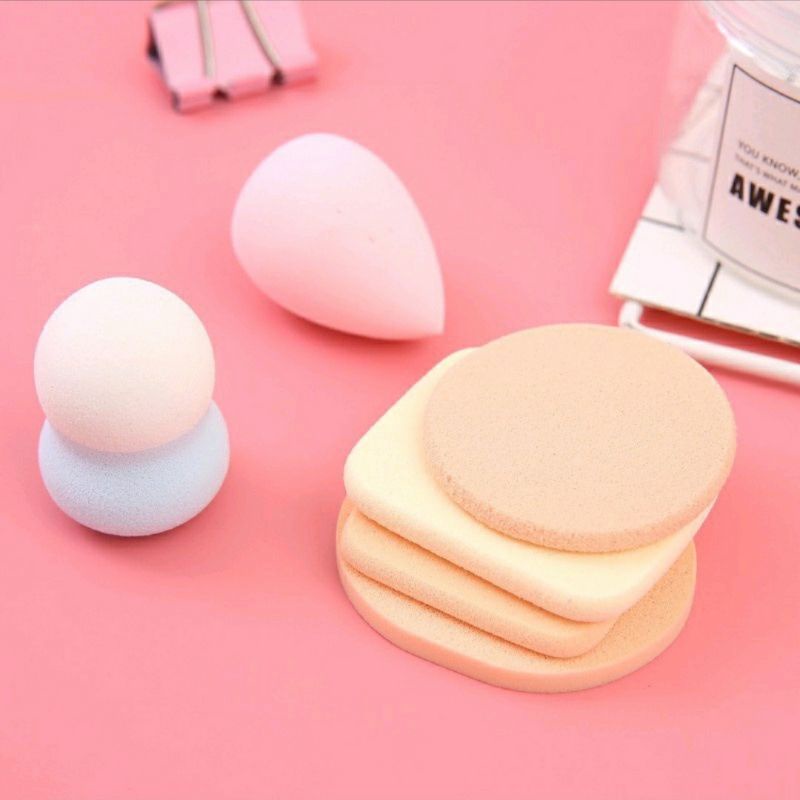 SPONS MAKE UP 6 IN 1 BEAUTY BLENDER SPONGE BEDAK ISI 6 PCS