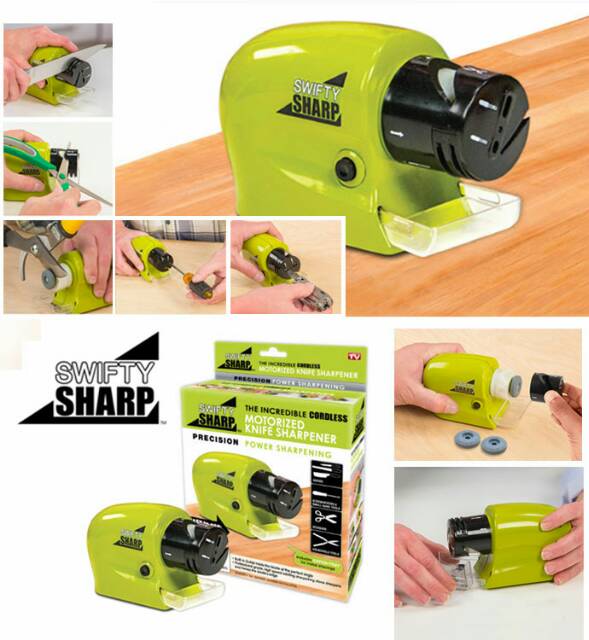 Swifty Sharp / Asahan Pisau Otomatis / Motorized Knife Sharpener A199