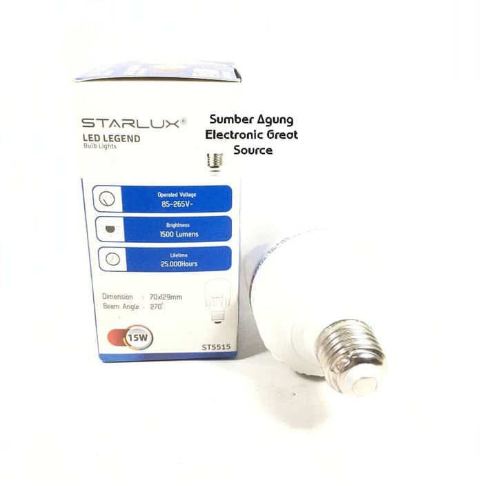 Lampu Bohlam Tabung 15W Starlux Kapsul 15 Watt LED Terang Garansi 1 Ta