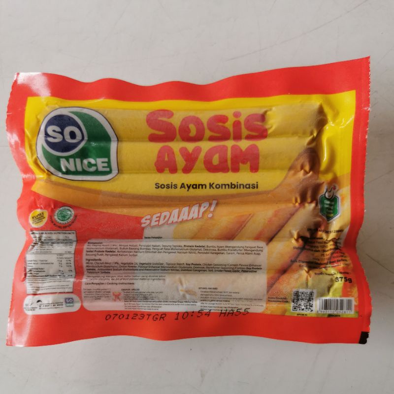 

So Nice Sosis Ayam Kombinasi 375gr