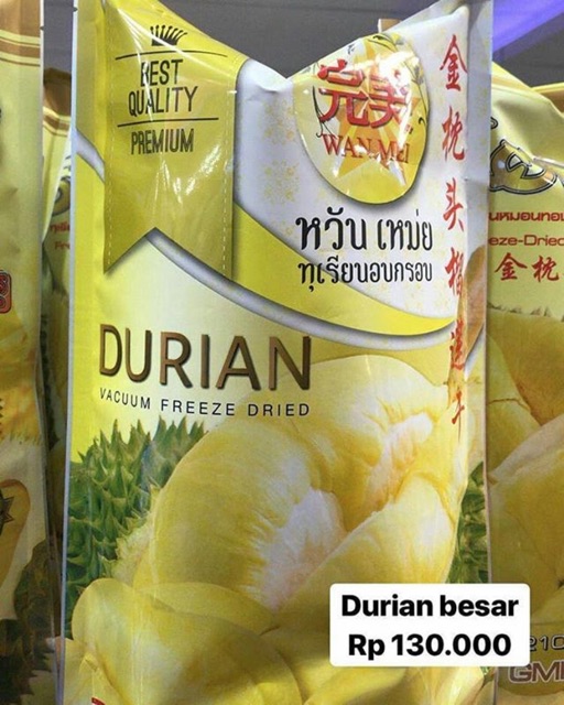 Snack Durian Monthong / Durian Kering Thailand / Snack Thailand / Freeze Dried Durian