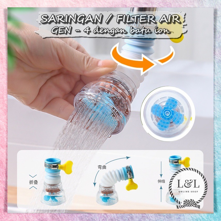 Filter Sambungan Keran Air Saringan Kran Air Fleksibel Praktis Elastis Anti Splash Untuk Wastafel Kamar Mandi