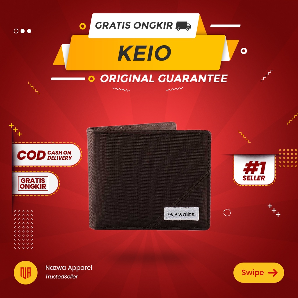 DOMPET WALLET WALLTS KEIO BROWN